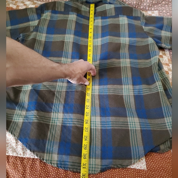 Vintage Acrylic Plaid Men's Long Sleeve Button Up. Jordan Christopher. Large. - Picture 10 of 12